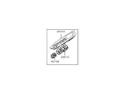 Kia 935701U100J7 Power Window Main Switch Assembly