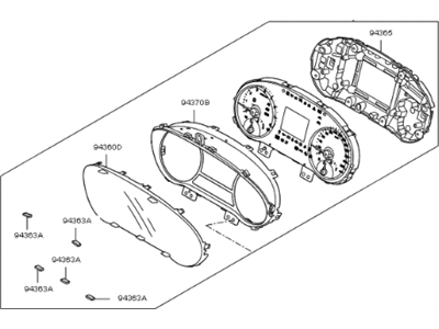 Kia 94011D5010 Cluster Assembly-Instrument