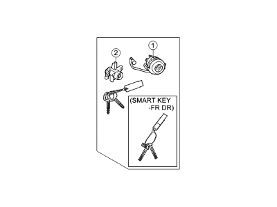 2011 Kia Soul Ignition Lock Assembly - 819052K735