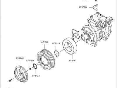 2012 Kia Borrego A/C Compressor - 977012J200