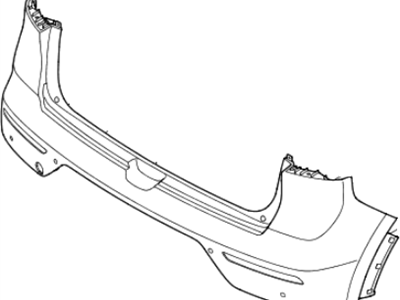 Kia 86611G5000 Rear Bumper Upper Cover