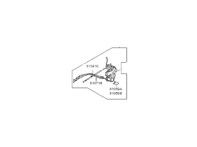 Kia 813202K060 Front Door Latch Assembly, Right