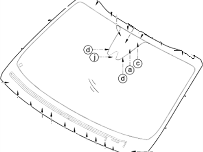 Kia 86110C6210 Windshield Glass Assembly