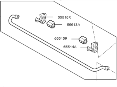 Kia 55510G4AB0 Bar Assembly-Rear Stabilizer