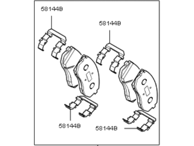 2011 Kia Rondo Brake Pad Set - 581011DA50