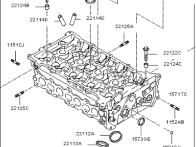 Kia Optima Cylinder Head - 221002G560