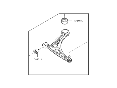 Kia 54501F6000 Arm Complete-Front Lower