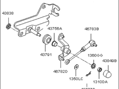 Kia 467802J000 Bracket-Tgs Cable