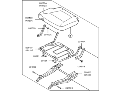 2014 Kia Sorento Seat Cushion - 891001U600BD7