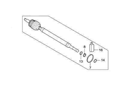 Kia 49581E4000 Joint & Shaft Kit Front