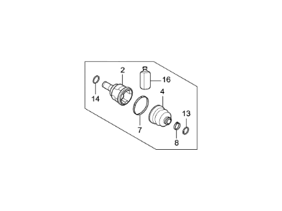 Kia 49582E4000 Joint Kit-Front Axle Differential