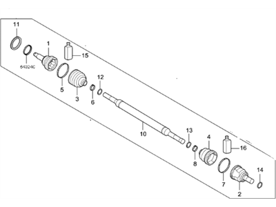 2015 Kia Soul EV Axle Shaft - 49501E4000