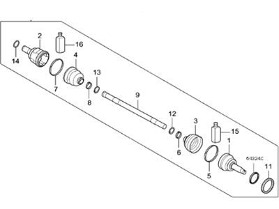 Kia Axle Shaft - 49500E4000