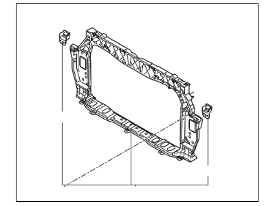 2017 Kia Rio Radiator Support - 641011W002