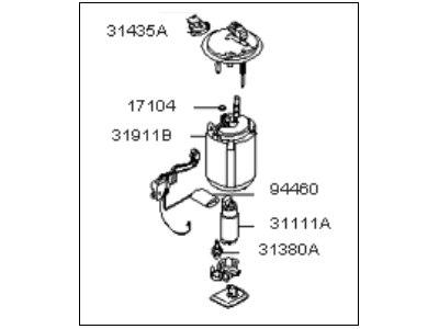 Kia 311104D500 Fuel Pump & Sender Module Assembly