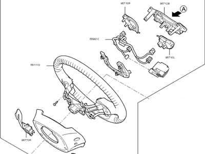 Kia 561001W182HU Steering Wheel Assembly