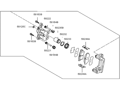 Kia Amanti Brake Caliper - 582303F100