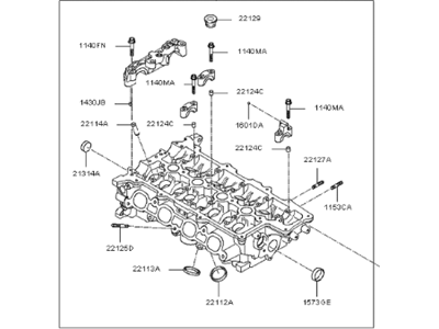 2016 Kia Forte Cylinder Head - 221002B702A