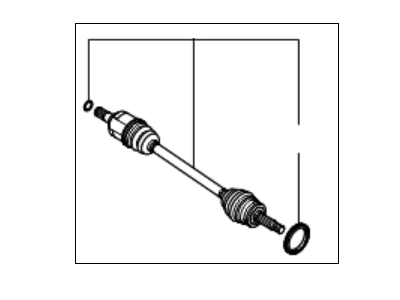 2010 Kia Rio Axle Shaft - 495001G101