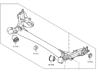 Kia 55100A7101 Torsion Axle Complete