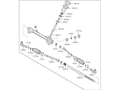 2019 Kia Niro Steering Gear Box - 56500G5000