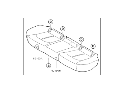 Kia 89100D5050H2R Cushion Assembly-Rear Seat