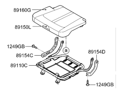 Kia 89A10P2000MRL Cushion Assembly-3RD Sea