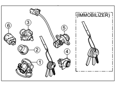 Kia Optima Ignition Lock Assembly - 819052G650