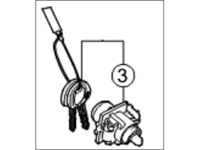 Kia 819802GC00 Door Key Sub Set, Right