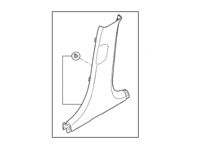 Kia 85835G5000WK Trim Assembly-Center Pillar