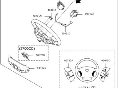 Kia Rondo Steering Wheel - 561101D110WK