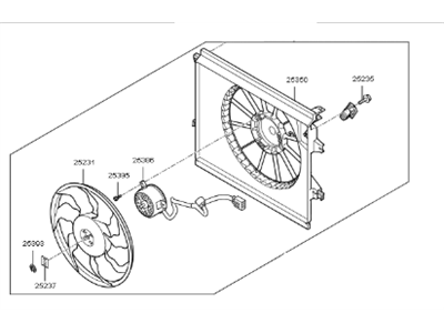 2016 Kia Soul EV Fan Blade - 25380E4000