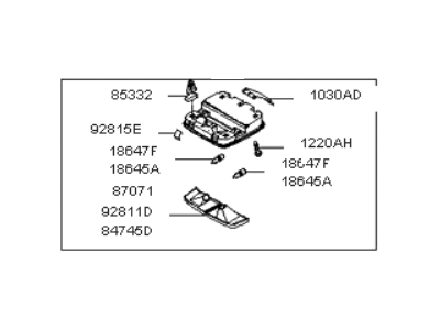 Kia 928203F02126 Lamp Assembly-OVERHEADEAD Console