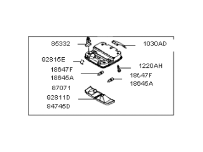 Kia 928303F02126 Lamp Assembly-S/GLASS Overhead