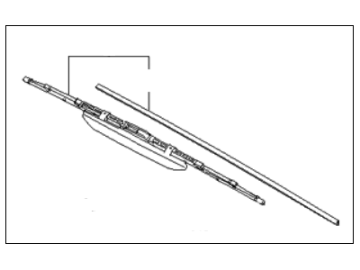 Kia 983504D050 Driver Windshield Wiper Blade Assembly