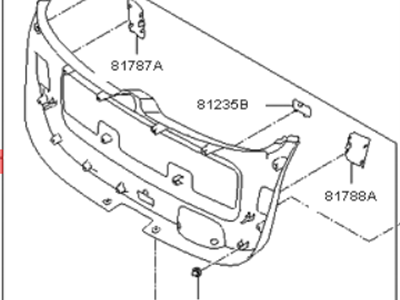 Kia 817501U000J7 Panel Assembly-Tail Gate