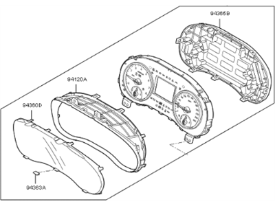 Kia 94031F6060 Cluster Assembly-INSTRUM