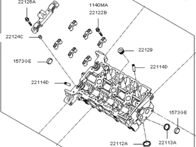 2011 Kia Borrego Cylinder Head - 221103C700