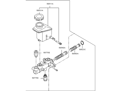 Kia 585101G110 Cylinder Assembly-Brake