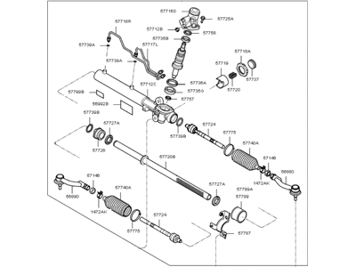 Kia Sportage Steering Gear Box - 577001F000