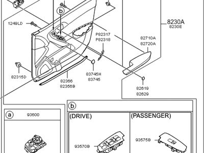 Kia 823011M490D1F Panel Complete-Front Door Trim