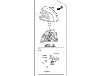 Kia 92402G5010 Lamp Assembly-Rear Combination