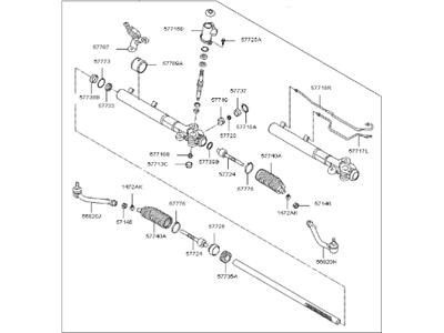 2010 Kia Sorento Rack And Pinion - 577001U000