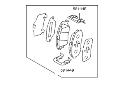 Kia 581011UA10 Pad Kit-Front Disc BRAK