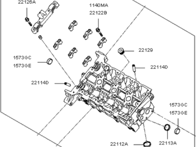 2007 Kia Sorento Cylinder Head - 221103C500