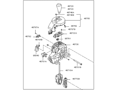 Kia 467002G360T0 Lever Assembly-Atm