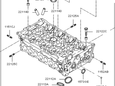 Kia 414Z42GH00A HEAD ASSY-CYLINDER