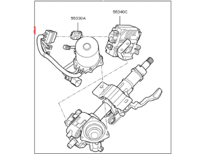 2017 Kia Optima Steering Shaft - 56400D4500