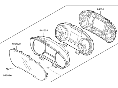 Kia Optima Hybrid Instrument Cluster - 94012A8001