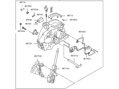 Kia 467001M540CR Lever Assembly-Atm